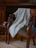 Alicia Adams Alpaca Graydon Light Grey and Taupe Throw Weston Table