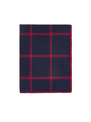  Alicia Adams Alpaca Graydon Navy and Scarlet Throw Weston Table 