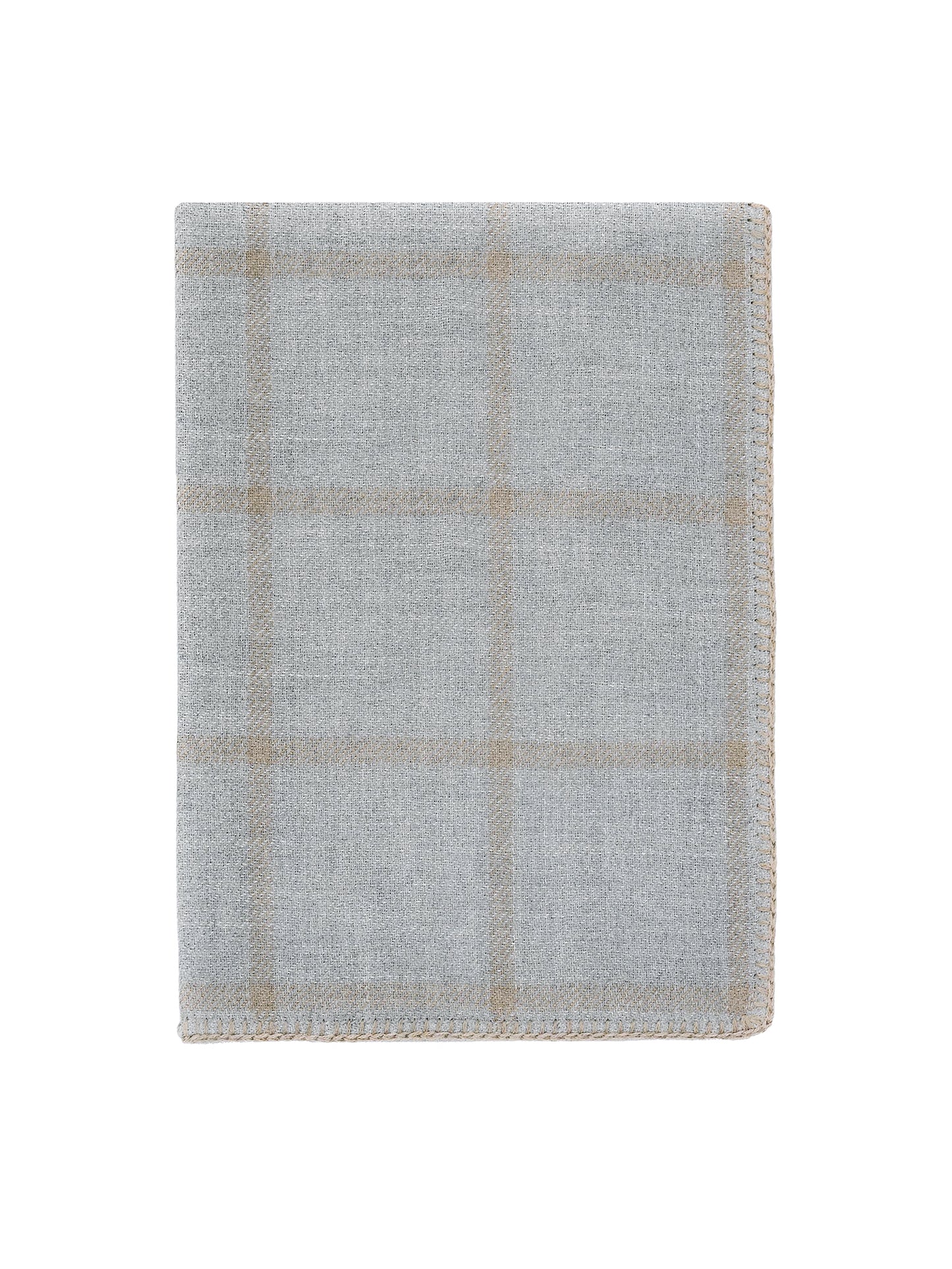 Alicia Adams Alpaca Graydon Light Grey and Taupe Throw Weston Table