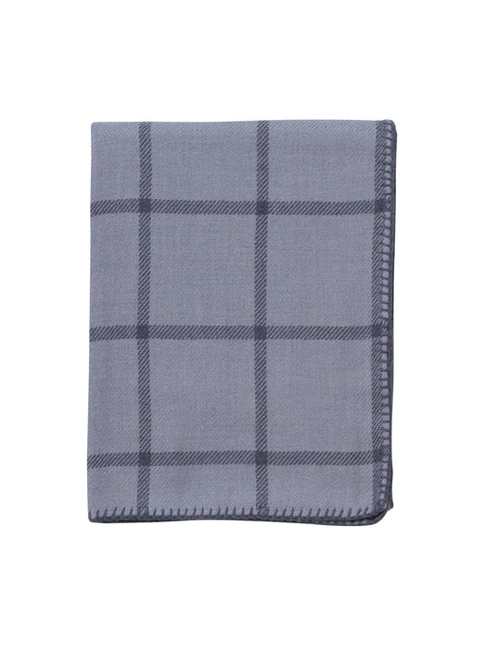 Alicia Adams Alpaca Grayson Chambray Denim Throw Weston Table