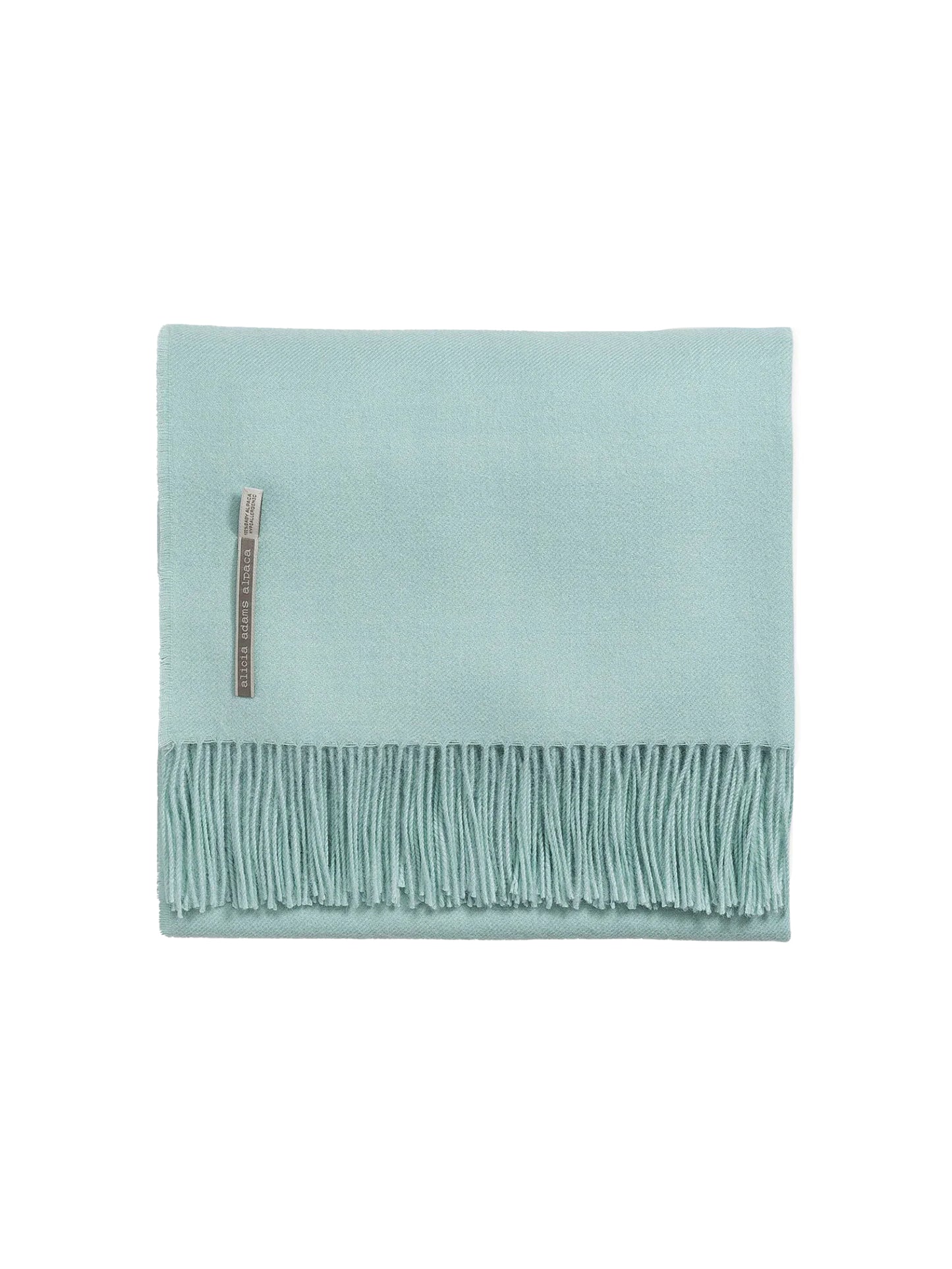 Alicia Adams Alpaca Herringbone Aqua Classic Throw Weston Table