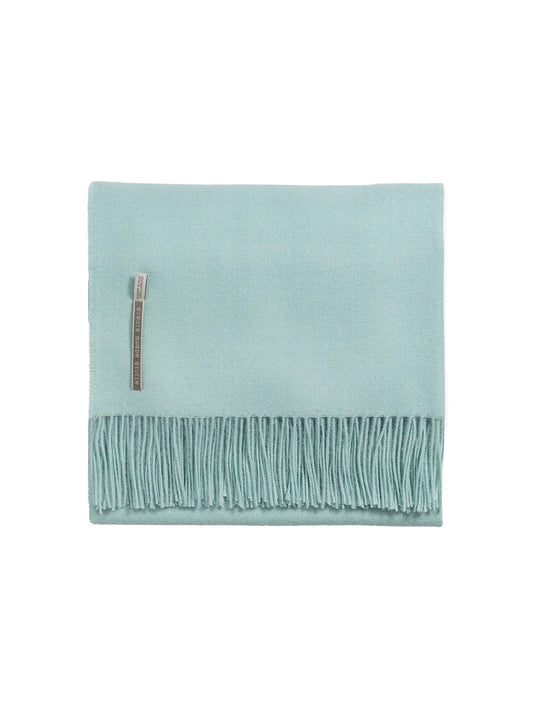 Alicia Adams Alpaca Herringbone Aqua Classic Throw Weston Table