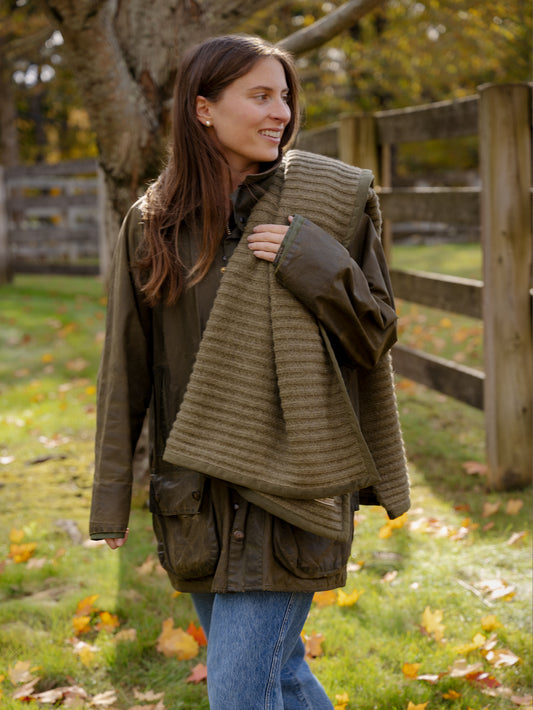 Alicia Adams Alpaca Hunter Rib Throw Weston Table