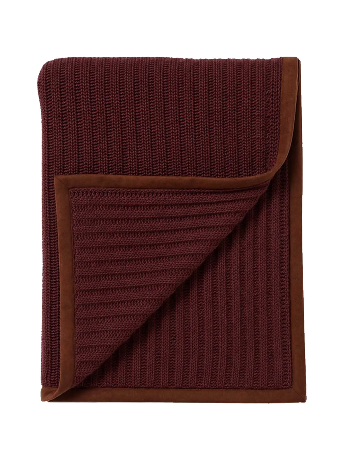 Alicia Adams Alpaca Maroon Rib Throw Weston Table