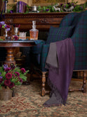 Alicia Adams Alpaca Reversible Throw Mocha and Purple Weston Table
