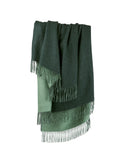 Alicia Adams Alpaca Reversible Throw Velvet Green and Sage Weston Table