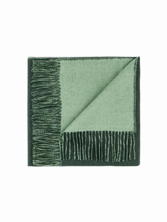Alicia Adams Alpaca Reversible Throw Velvet Green and Sage Weston Table