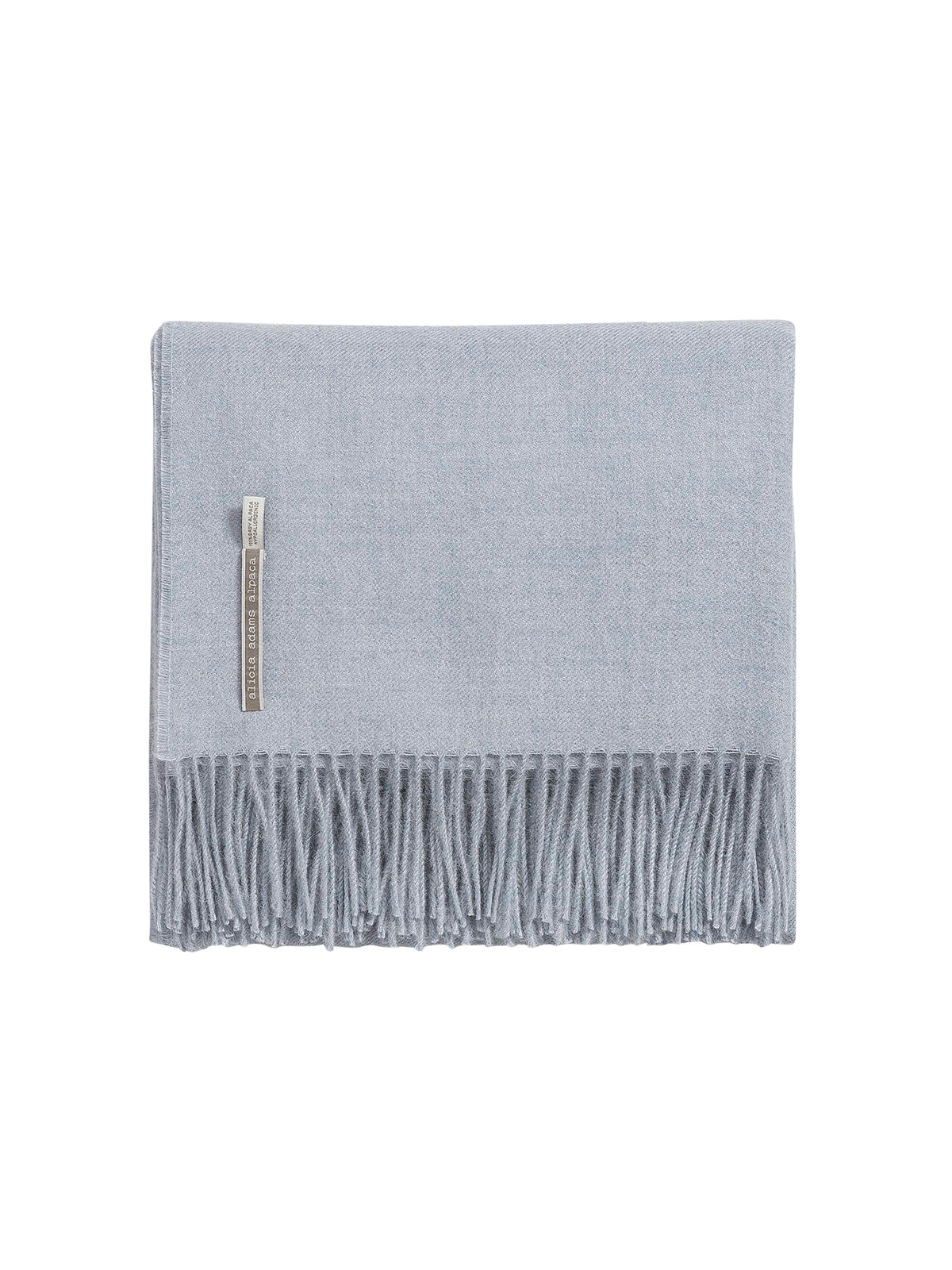 Alicia Adams Alpaca Solid Chambray Classic Throw Weston Table