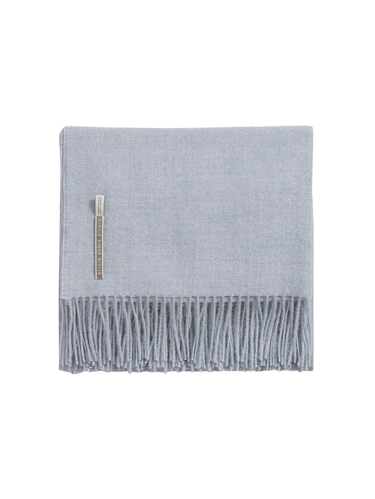 Alicia Adams Alpaca Solid Chambray Classic Throw Weston Table