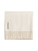 Alicia Adams Alpaca Solid Ivory Classic Throw Weston Table