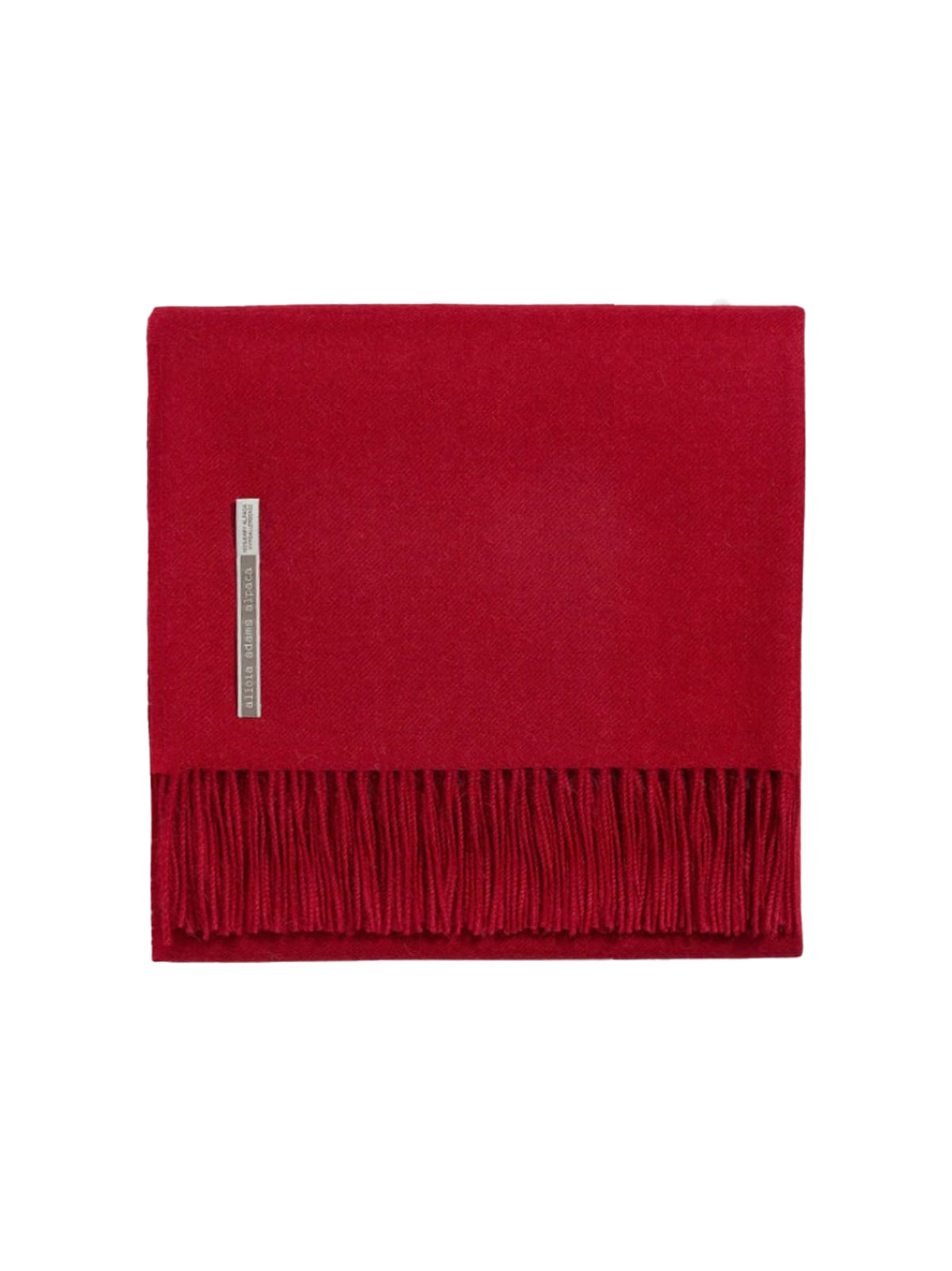 Alicia Adams Alpaca Solid Scarlet Classic Throw Weston Table