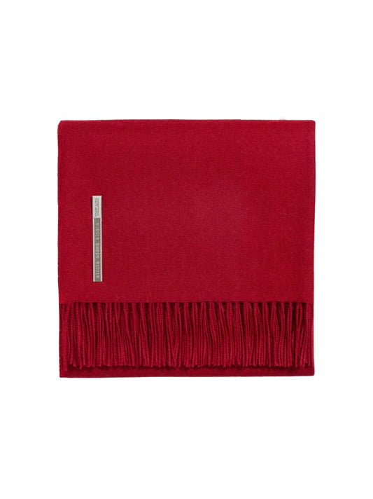 Alicia Adams Alpaca Solid Scarlet Classic Throw Weston Table