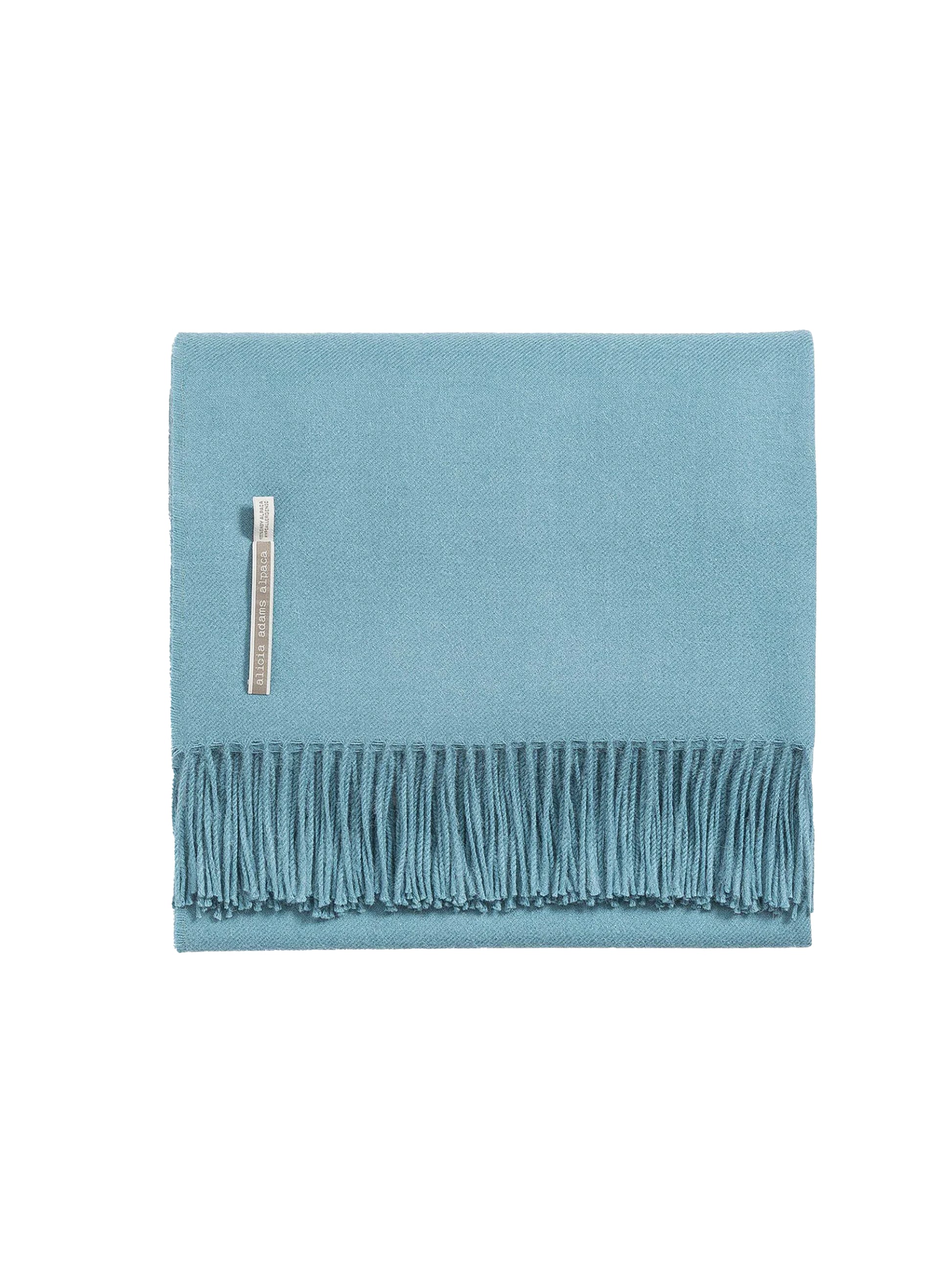 Alicia Adams Alpaca Teal Classic Throw Weston Table