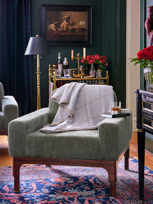  Alicia Adams Alpaca Graydon Light Gray and Taupe Throw Weston Table 