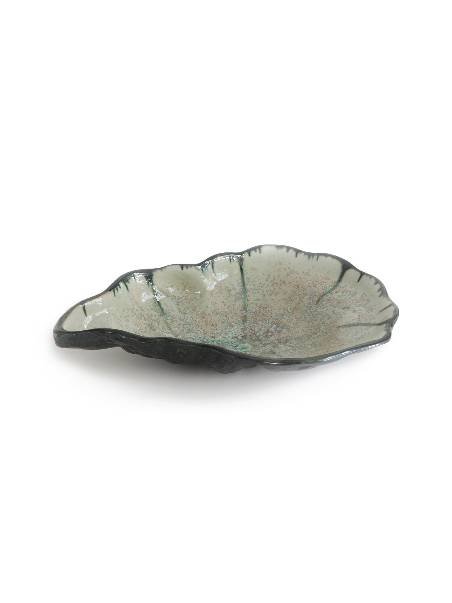 Mint and Charcoal Oyster Coffee Table Bowl Weston Table