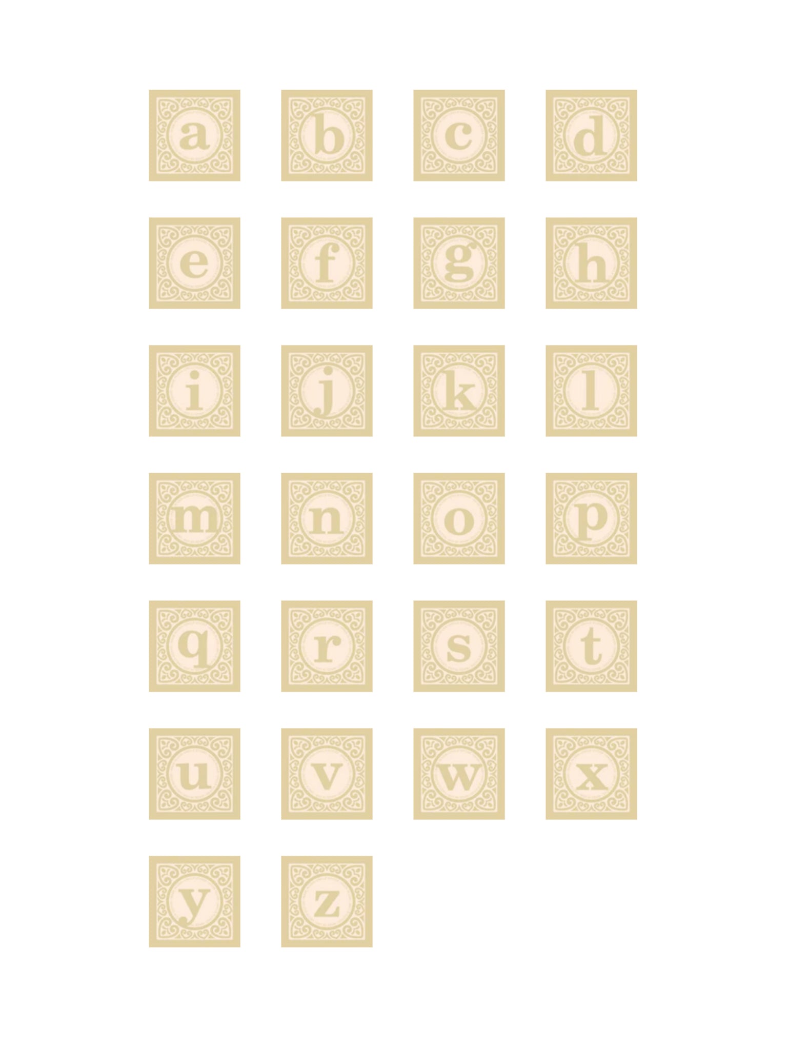 Heirloom Alphabet Blocks Lowercase Weston Table