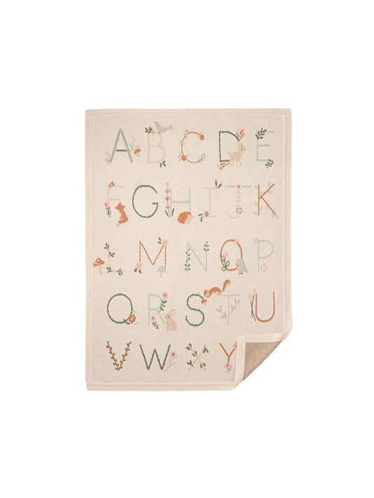 Alphabet Knit Blanket