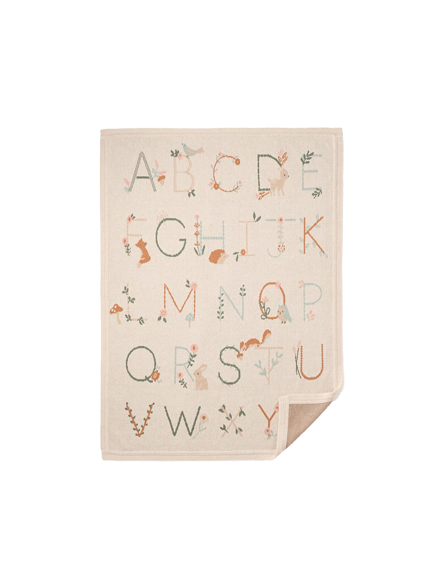 Alphabet Knit Blanket