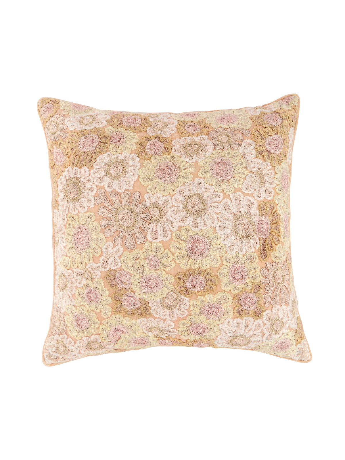 Anke Drechsel Embroidered Anouk Pillow Rose Quartz Weston Table