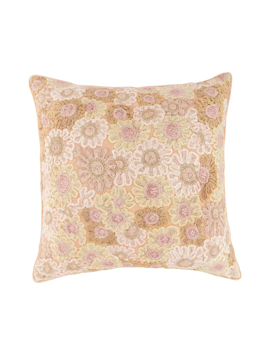 Anke Drechsel Embroidered Anouk Pillow Rose Quartz Weston Table