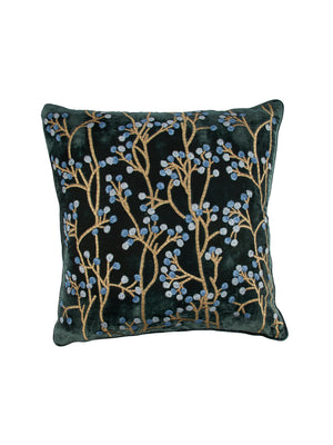  Anke Drechsel Embroidered Berries and Twigs Pillow Weston Table 