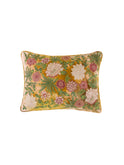 Anke Drechsel Embroidered Bouquet Shaded Yellow Pillow Weston Table