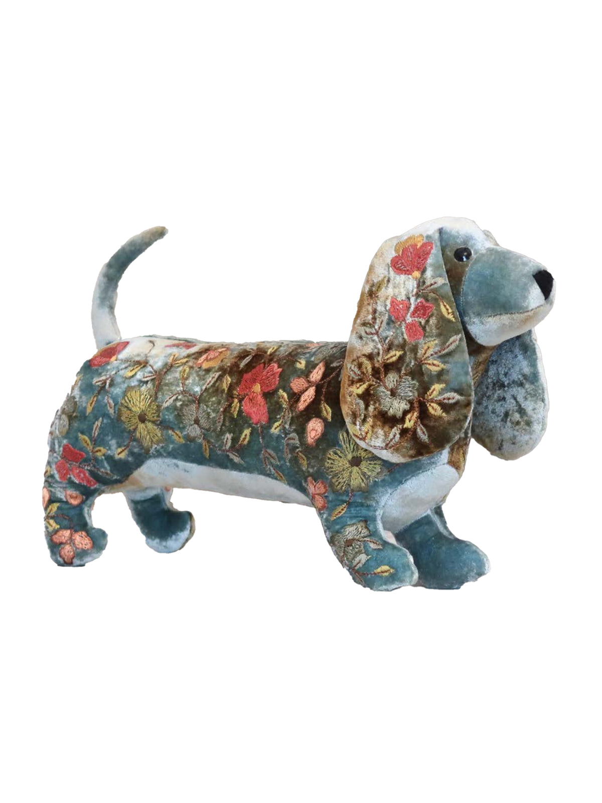 Anke Drechsel Embroidered Dachshund Lagoon Weston Table
