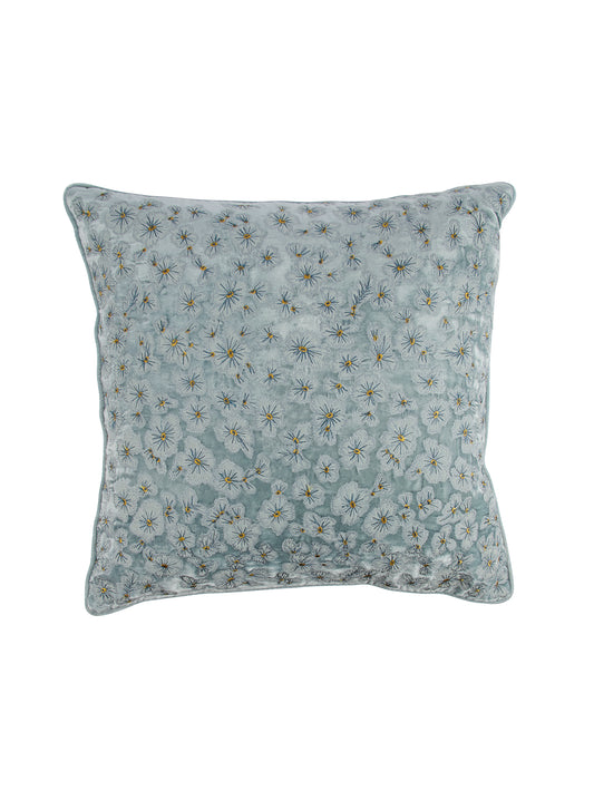 Anke Drechsel Embroidered Louisa Blue Pillow Weston Table