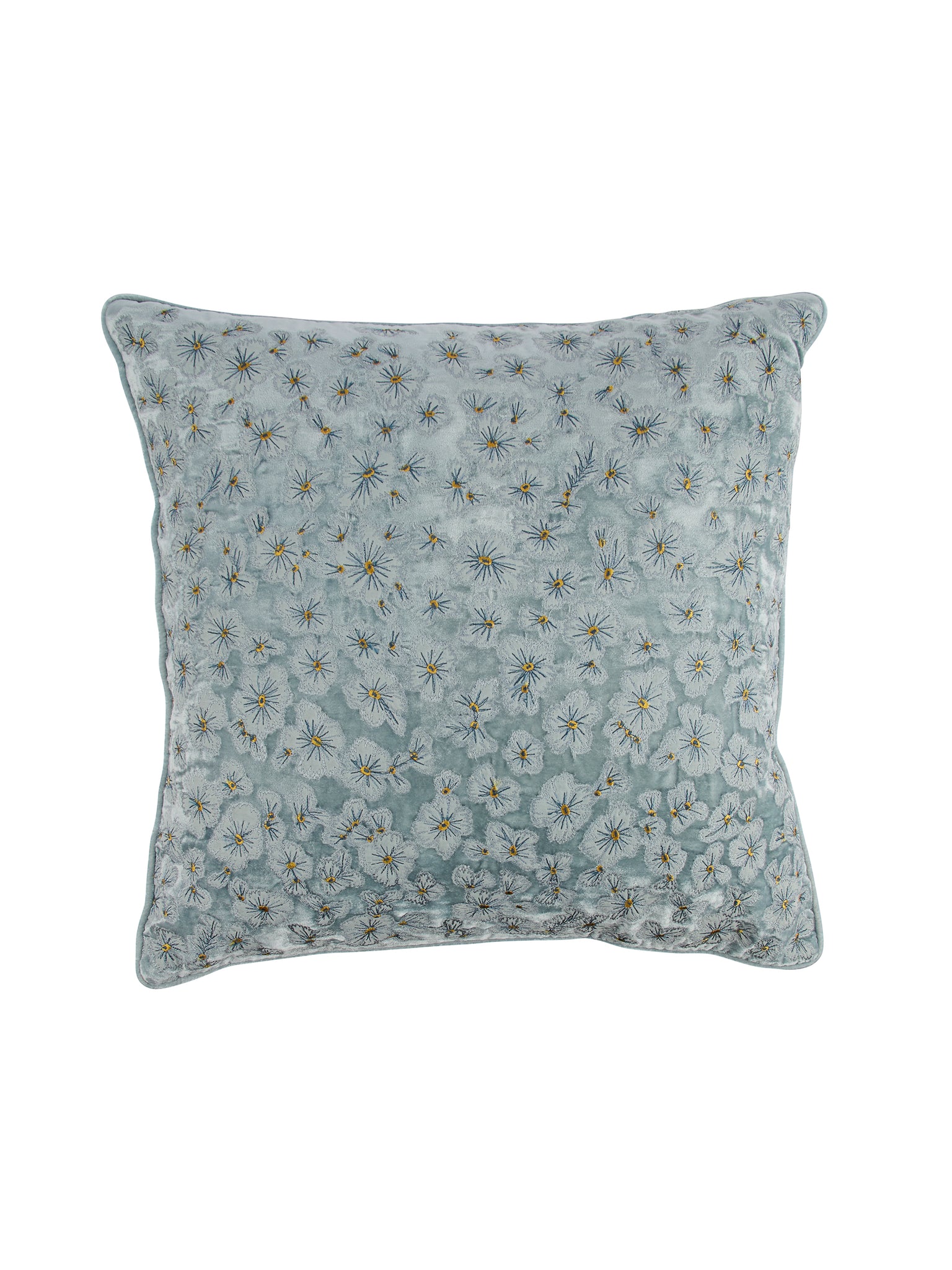 Anke Drechsel Embroidered Louisa Blue Pillow Weston Table