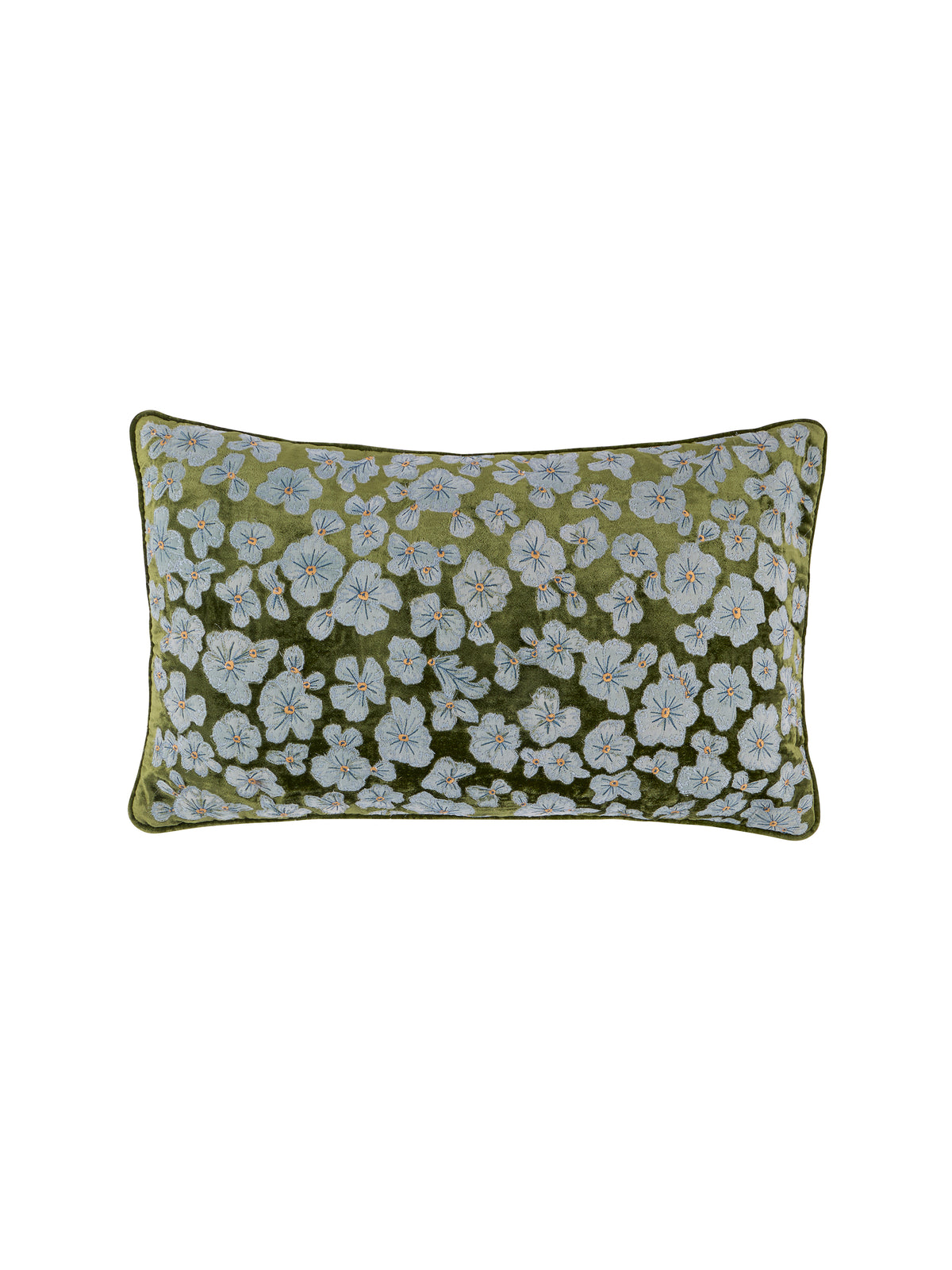 Anke Drechsel Embroidered Louisa Grass Green Pillow Weston Table