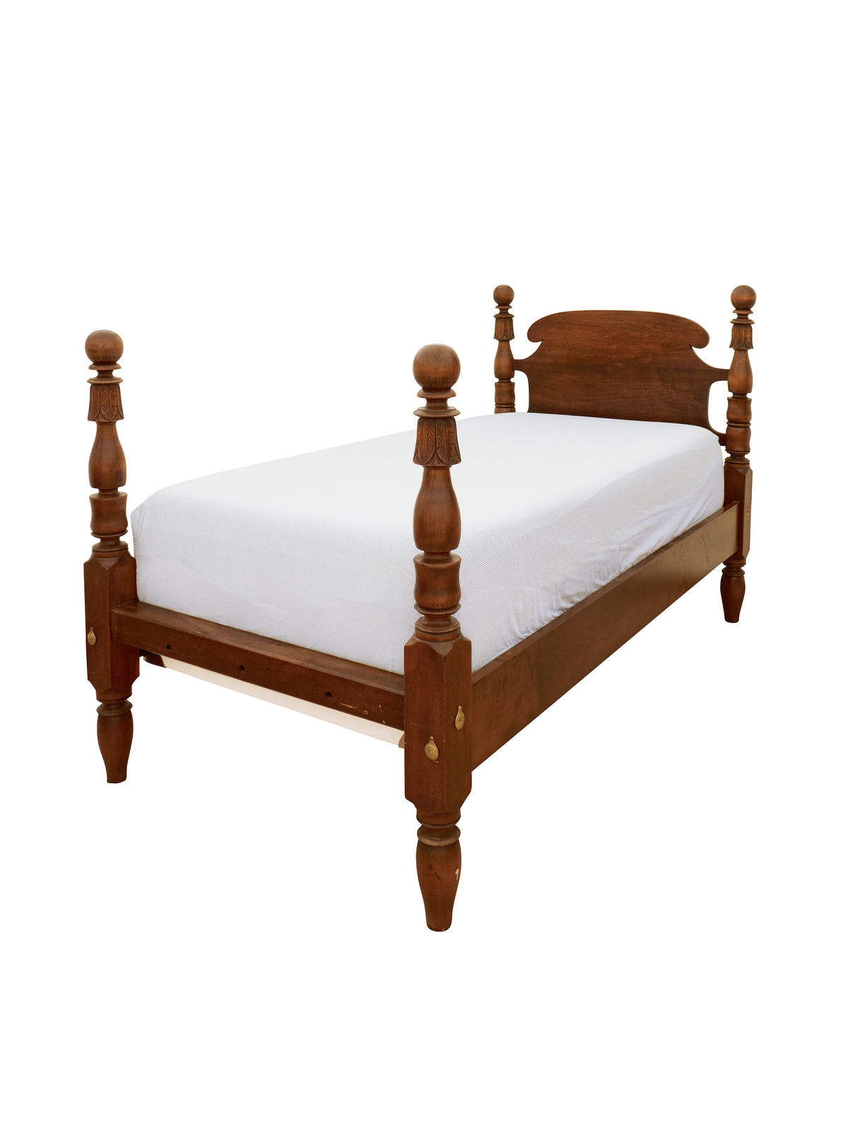 Antique Ball & Bell Maple Twin Size Beds Weston Table