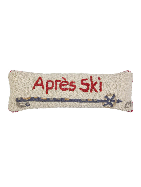 Apres Ski with Poles Hooked Wool Pillow Weston Table
