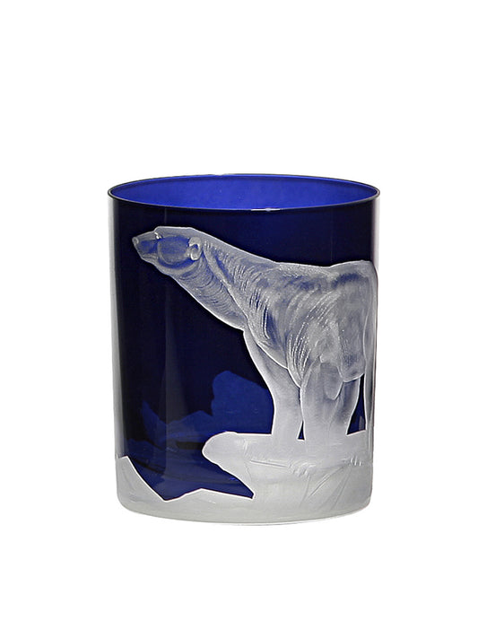 Artel Arctic Polar Bear Double Old Fashioned Glass Ink Weston Table