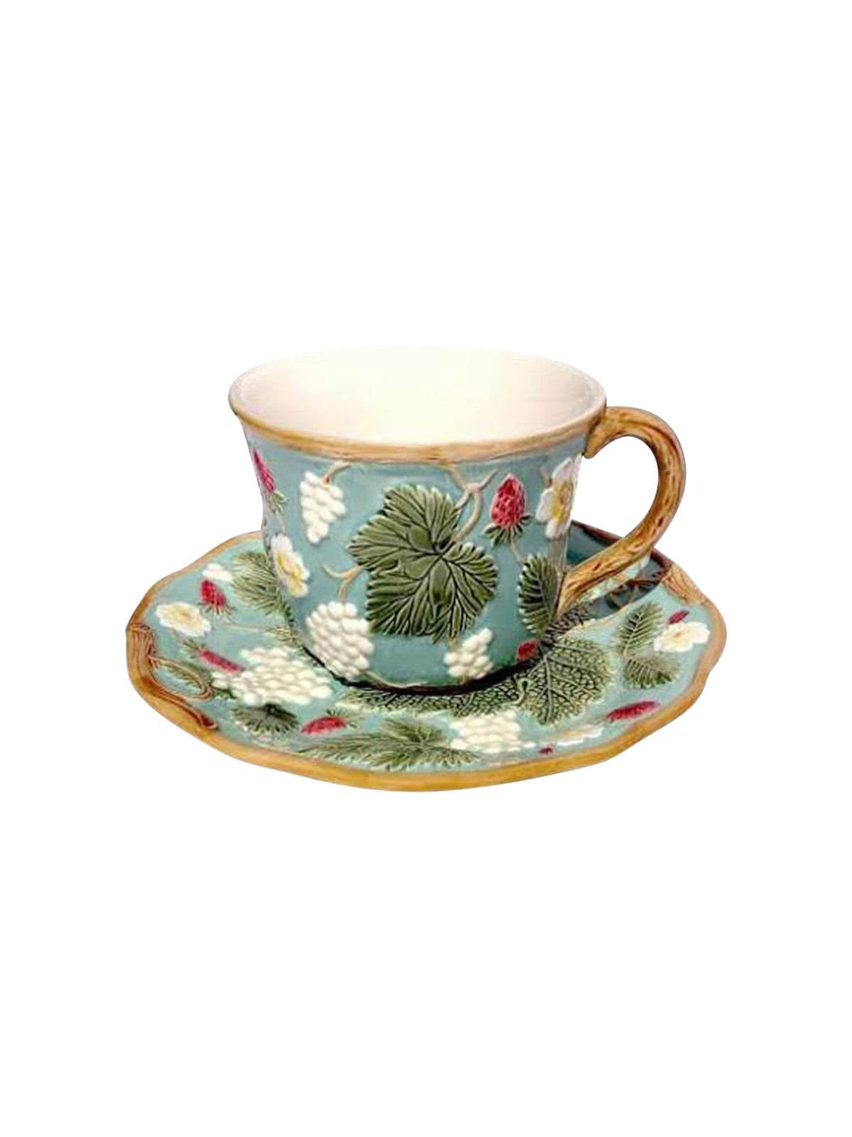Au Bain Marie Paris George Sand Turquoise Breakfast Cup & Saucer Weston Table