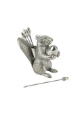 Au Bain Marie Squirrel Pewter Cocktail Pick  Holder Weston Table