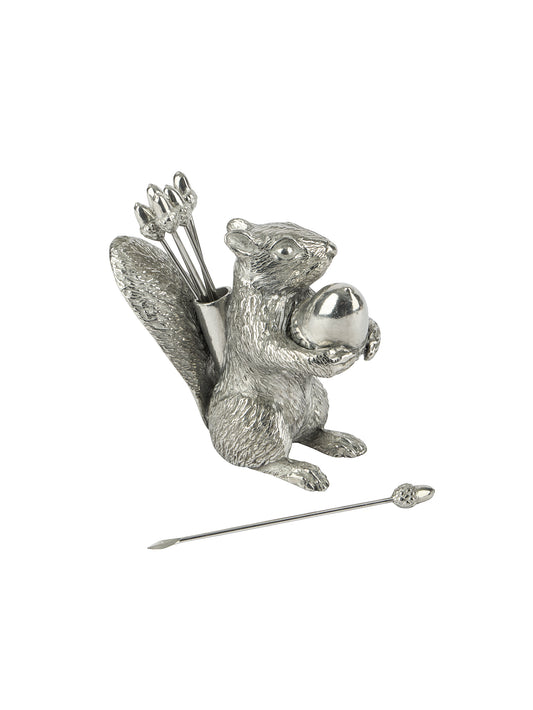 Au Bain Marie Squirrel Pewter Cocktail Pick  Holder Weston Table