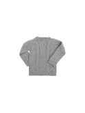 Baby Alpaca Grey Cable Knit Sweater Weston Table