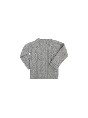  Baby Alpaca Grey Cable Knit Sweater Weston Table 