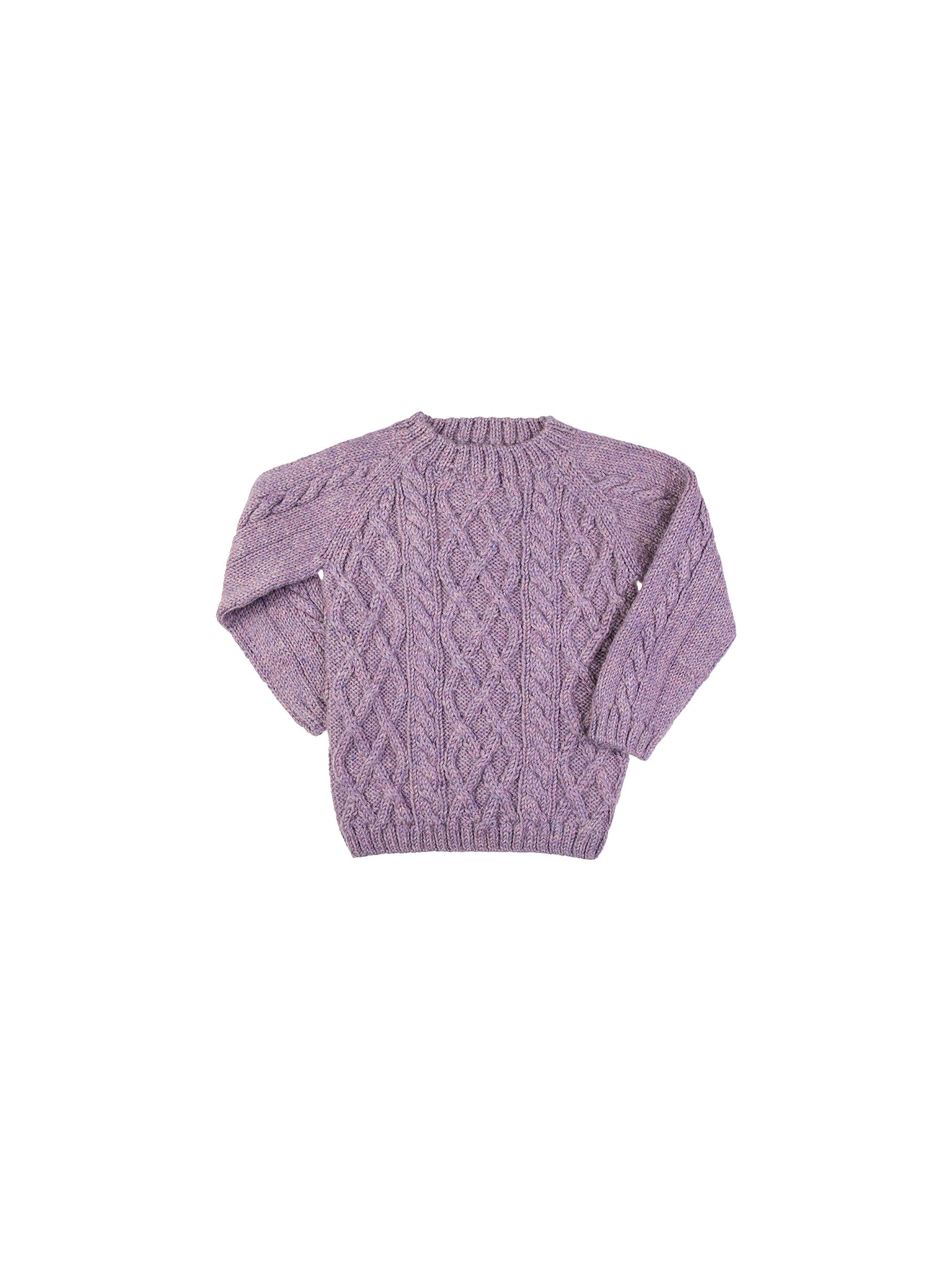 Baby Alpaca Lilac Cable Knit Sweater Weston Table