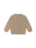 Baby Alpaca Taupe Cable Knit Sweater Weston Table