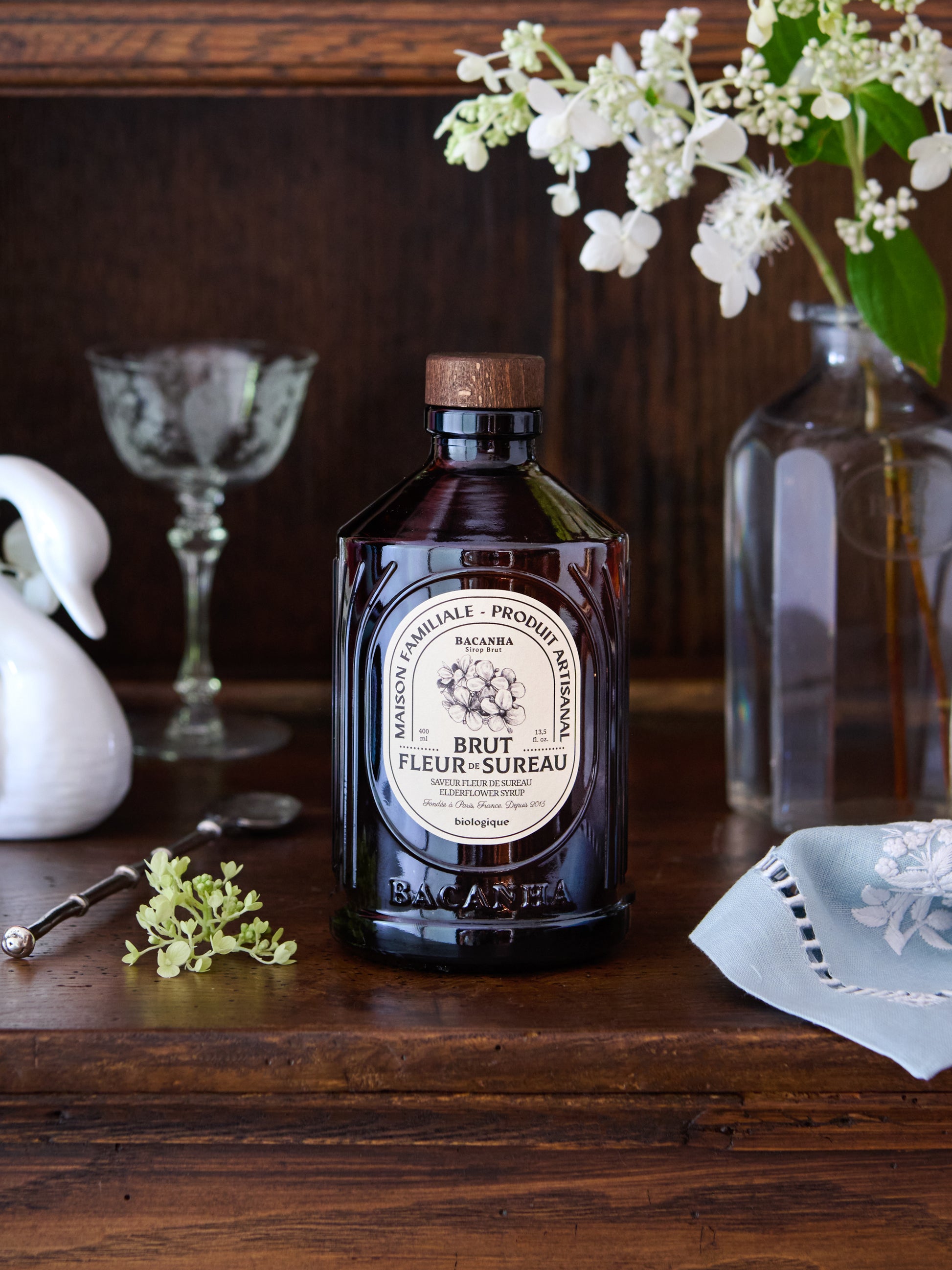 Bacanha Organic Raw Elderflower Syrup Weston Table