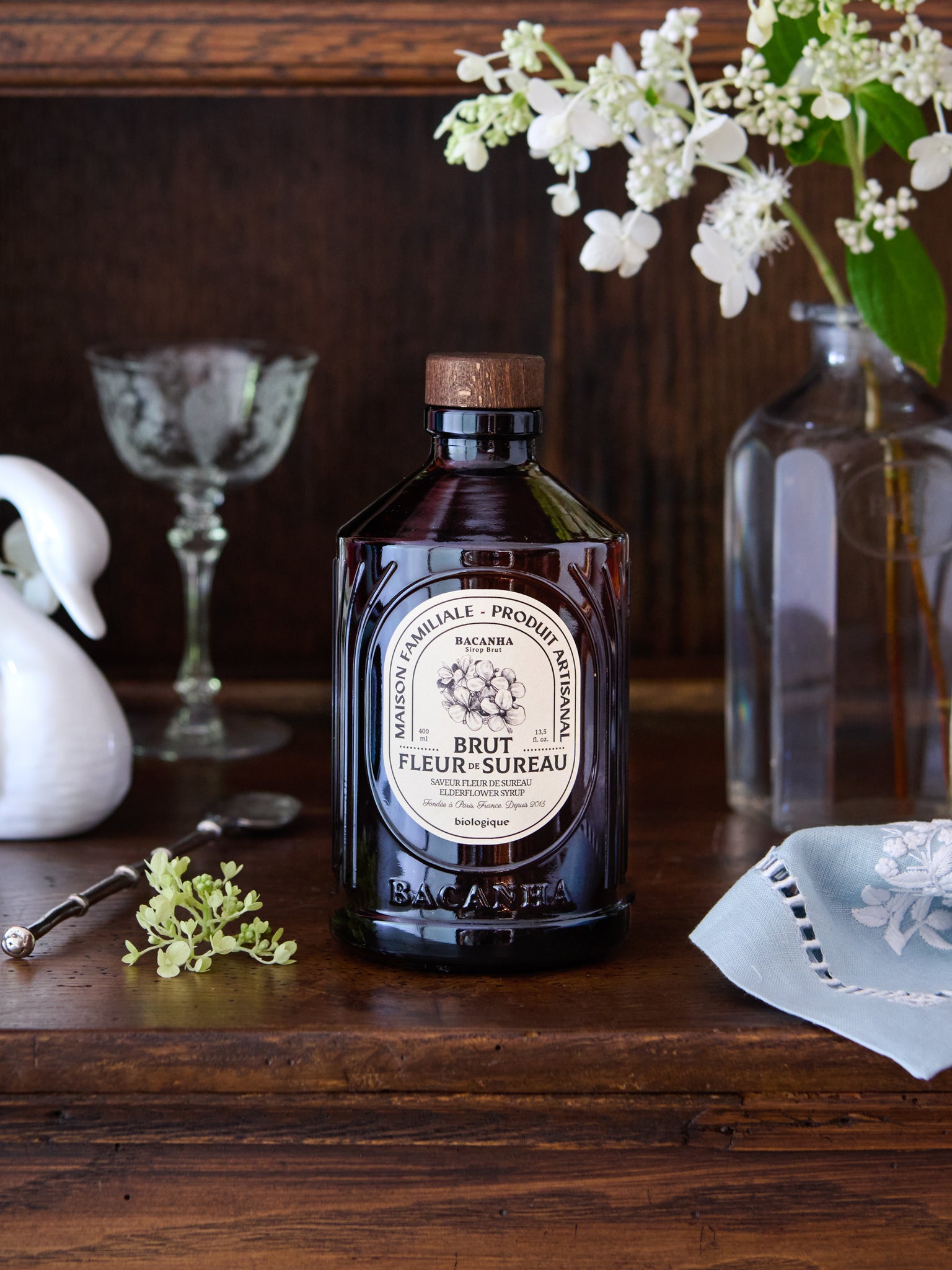 Bacanha Organic Raw Elderflower Syrup Weston Table