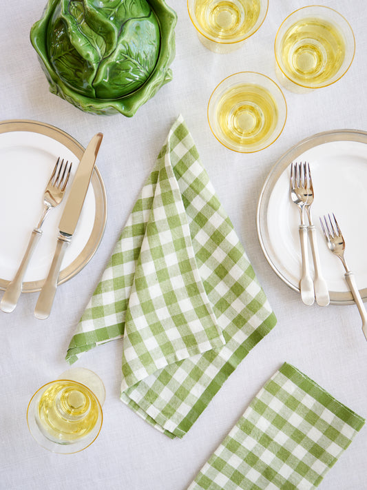 Basil Gingham Picnic Napkin Set Weston Table