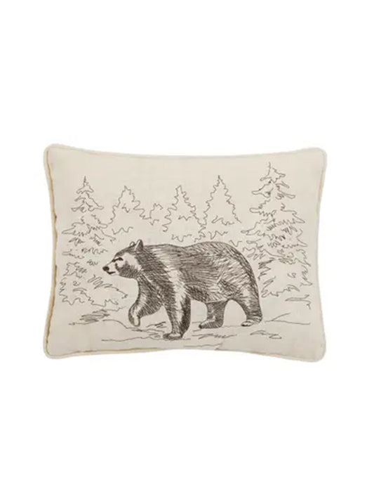 Bear Embroidered Pillow Weston Table