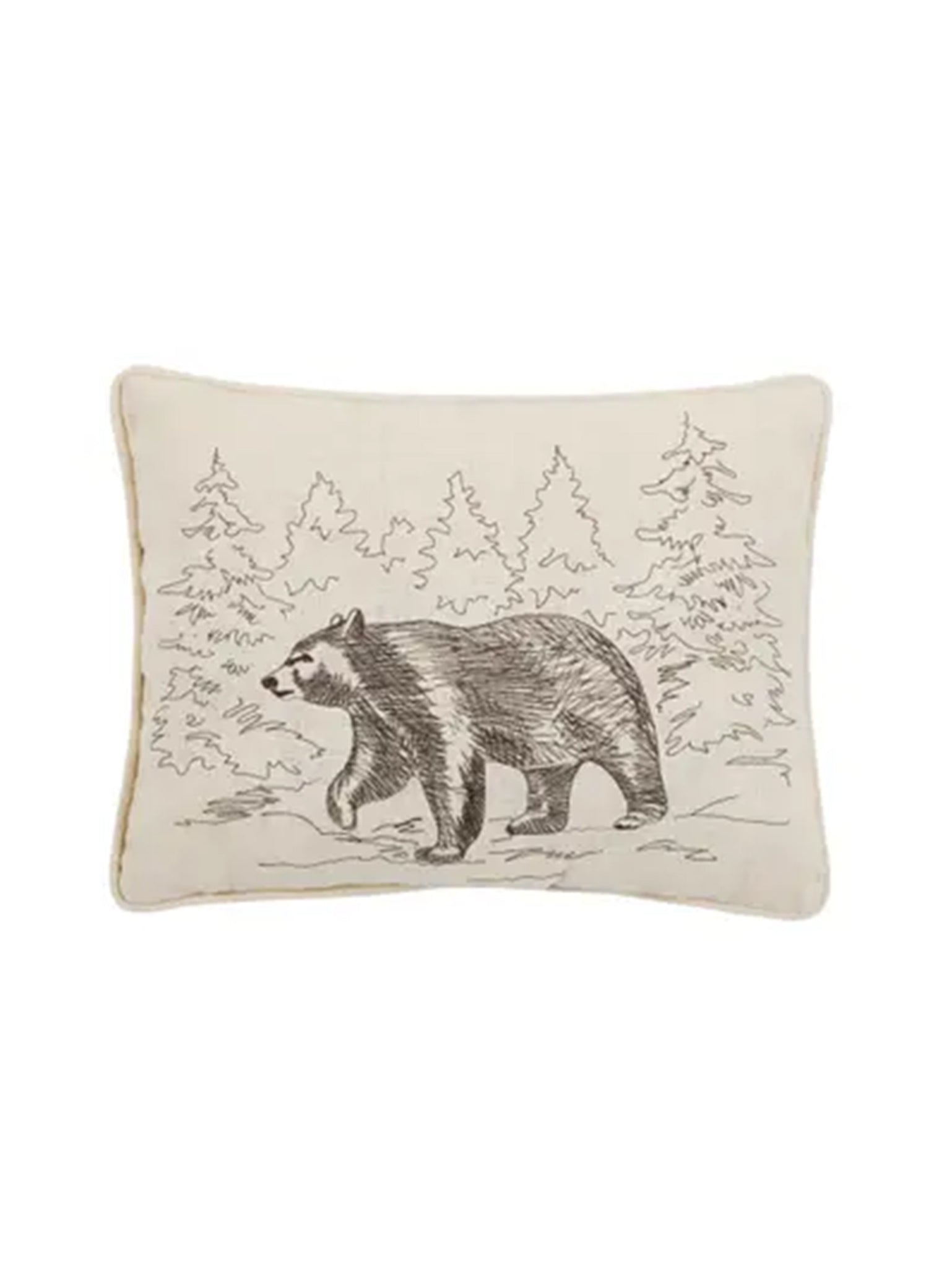 Bear Embroidered Pillow Weston Table