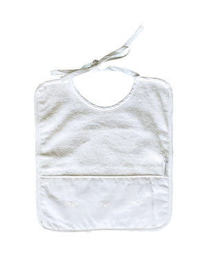  Bees Embroidered White Terry Bib Weston Table 