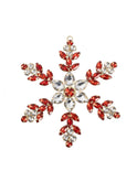 Bejeweled Christmas Red Snowflake Ornament Crown Jewel Weston Table