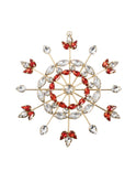 Bejeweled Christmas Red Snowflake Ornament Sunburst Weston Table