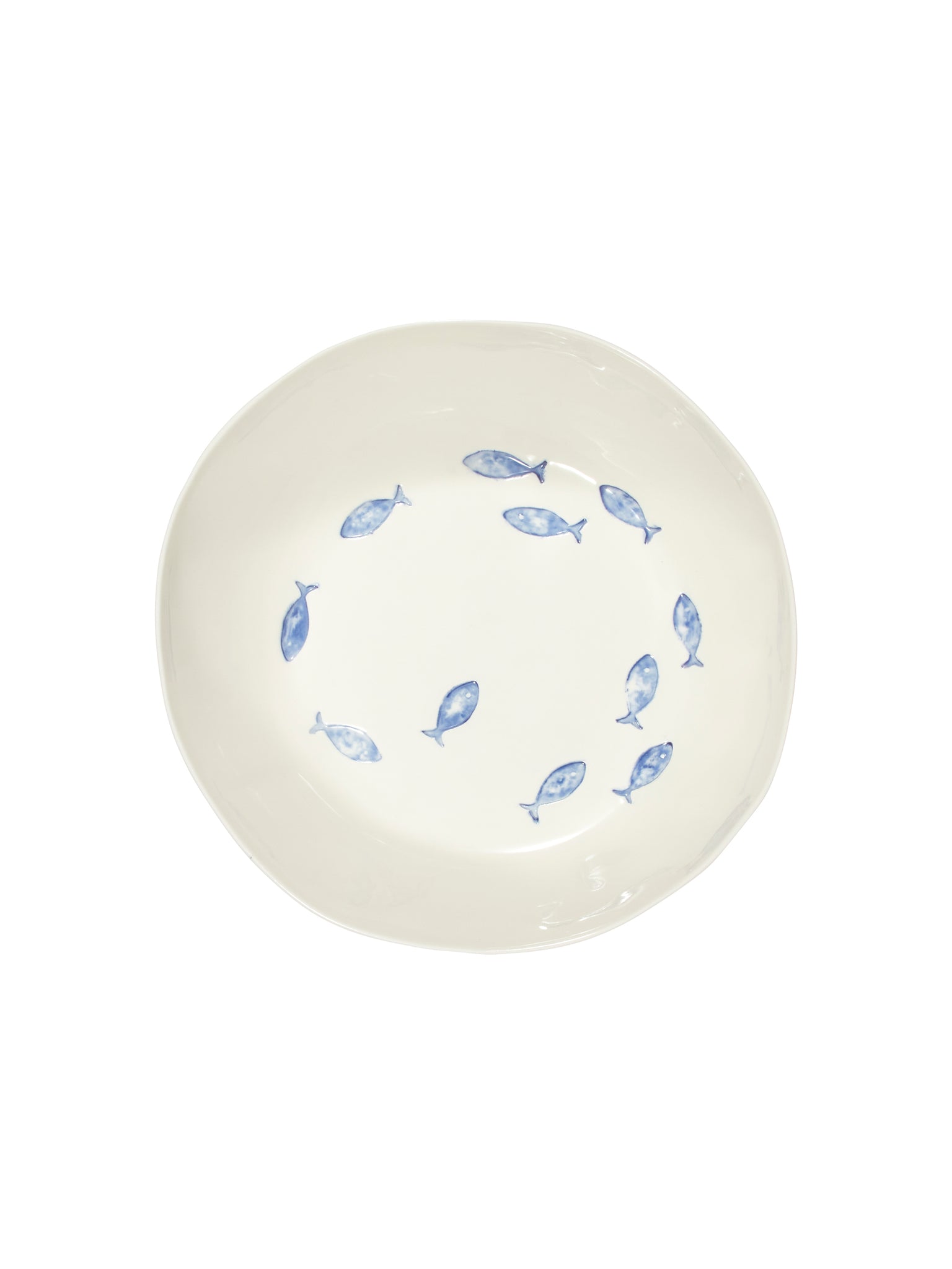 Bertozzi Blue Fish Deep Serving Bowl Weston Table