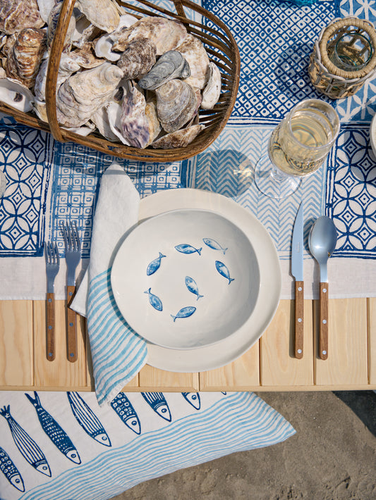 Bertozzi Blue Fish Pasta Bowl Weston Table